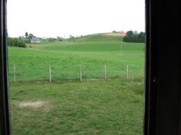 Wohnen Bauwagen Fensterblick hinauf